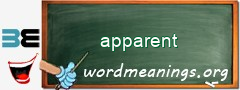 WordMeaning blackboard for apparent